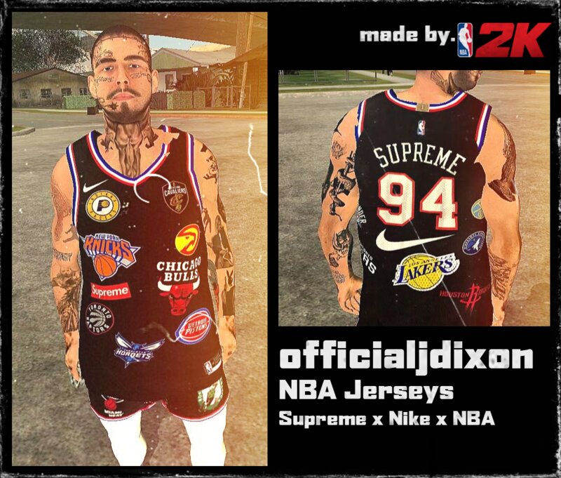 Supreme x deals nba jersey